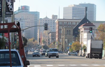 Instead of measuring delay to cars, under new CEQA rules infill projects will estimate the number of vehicle miles traveled they produce. Photo: Melanie Curry/Streetsblog