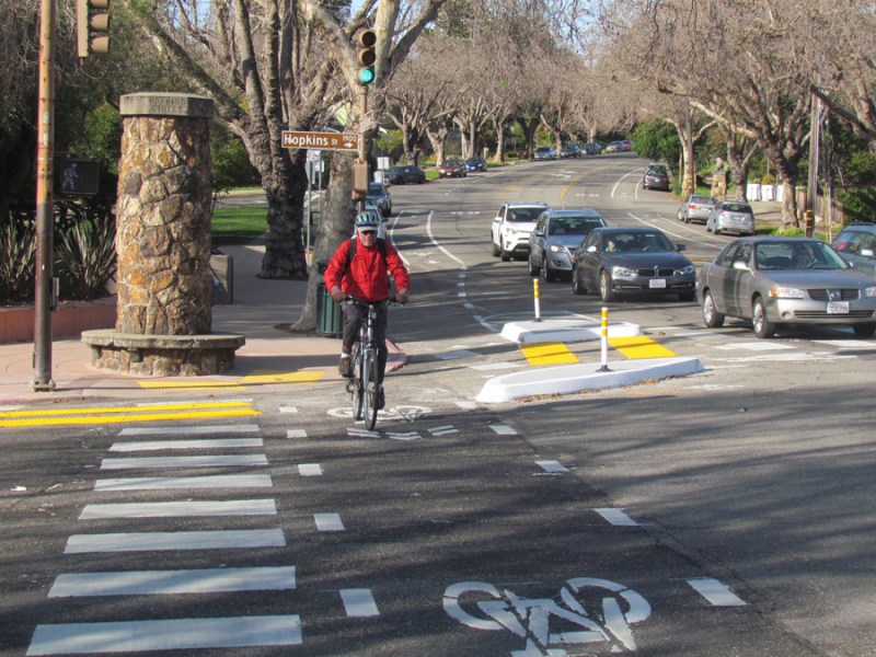 Berkeley's new protected intersection resulted from creative thinking. Photo: Melanie Curry
