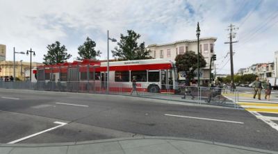 Geary BRT rendering from SFMTA.