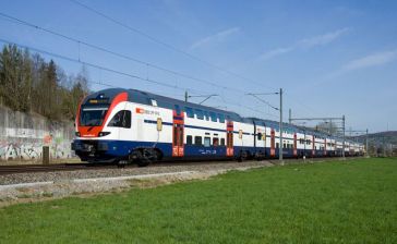 A Swiss double deck EMU, similar to what will one day run on Caltrain...but only if it can electrify its tracks. Photo: Wikimedia Commons.