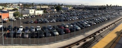 Though the Expo Culver City park-and-ride lot is now closed, Expo Line ridership has continued to grow. Photo by Eric Bruins