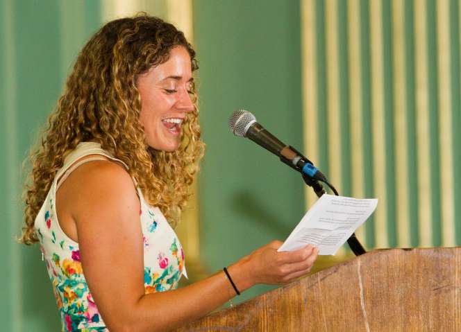 Outgoing Walk SF director Nicole Ferrara at last year's Golden Wheel awards. Photo: SFBC