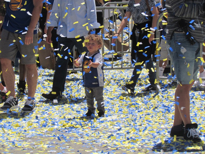 Go Warriors! Oakland got to celebrate its basketball heroes. All photos by Melanie Curry