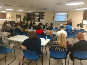 More than 30 people came out for AHOC's leadership academy at Latino Health Access in Santa Ana. Kristopher Fortin/Streetsblog CA