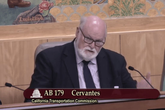 Senator Jim Beall (D-Campbell), Chair of the Senate Transportation and Housing Committee. Image: Screengrab from Digital Democracy
