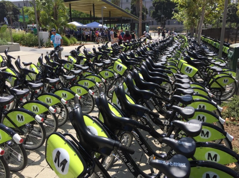 L.A. Metro will be able to expand around USC and the Expo Line with new funding from the Active Transportation Program. Photo by Joe Linton