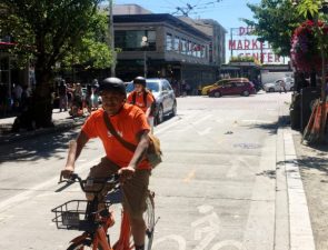 So far, Seattle's new bike-share companies have not been required to provide helmets, and they are racking up riders. Photo: Seattle Bike Blog