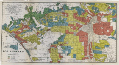 Redlining had its deepest impacts in areas of South L.A., Central L.A., and the Eastside. The book, The Color of Law, by Richard Rothstein, details how redlining was just one of many ways in which policy was used to enforce segregation. Source: HOLC