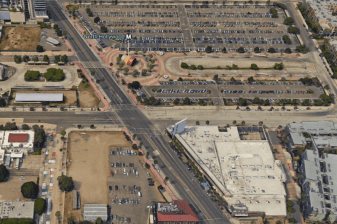 Too many LA Metro stations, like this one in North Hollywood, remain surrounded by parking. Image via Google Maps