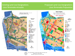 The draft zoning for Boyle Heights (at right) calls for greater density and transit-orientation along Soto, sets pedestrian-oriented guidelines, and looks to see the river district become a hub for biotech and green industries. Source: Department of City Planning