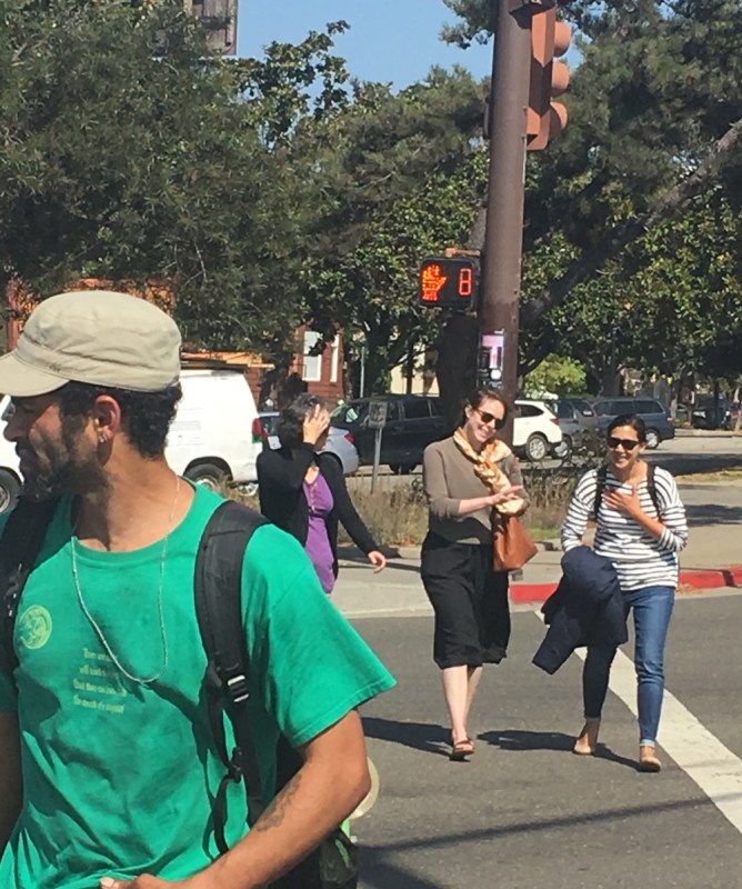Pedestrians will now be legally permitted to enter a crosswalk after the countdown has started. Photo: Melanie Curry/Streetsblog