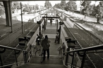 The Rosa Parks Station in Watts, looking toward Long Beach. Sahra Sulaiman/Streetsblog L.A.