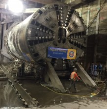 Today Metro celebrated the retirement of Angeli, the Regional Connector's Tunnel Boring Machine. All photos - Joe Linton/Streetsblog L.A.