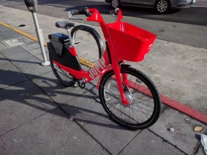 Red JUMP bikes are popping up all over the city. Photo: Streetsblog/Rudick