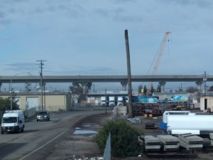California's HSR project, under construction, outside of Fresno. Photo: Streetsblog/Rudick