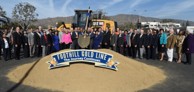 $300M in state transit capital funding means that the Foothill Gold Line phase 2B project is now fully-funded. Photo by construction authority