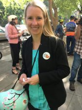 Caltrans Chief of Pedestrian and Bicycle Safety Rachel Carpenter at the recent (Deputy) Director's Ride  in Sacramento. Photo: Melanie Curry/Streetsblog