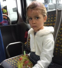 My four-year-old on the bus to nursery school earlier this year. Photo: Joe Linton/Streetsblog L.A.