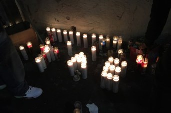 Deontae Lamar Bush was honored by his friends at the spot where he was hit and killed while riding a bike. All photos: Melanie Curry/Streetsblog