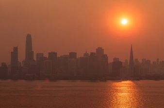 San Francisco during the fires. Photo by Peter Ensrud, Ensrud Photography