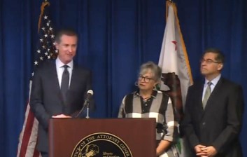 Governor Newsom, ARB Chair Mary Nichols, and Attorney General Xavier Becerra address the media this morning.