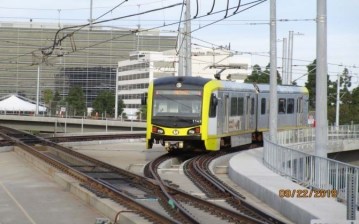Test train on Metro's Crenshaw Line - photo via Metro