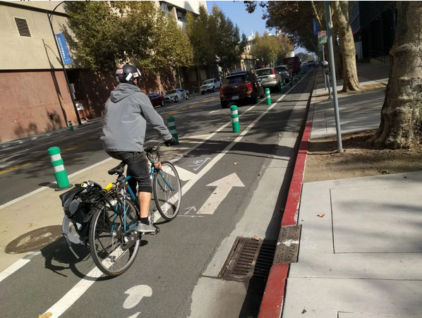 San Jose's quick-build bike lanes have been quite successful--and relatively inexpensive. Photo by Roger Rudick/Streetsblog