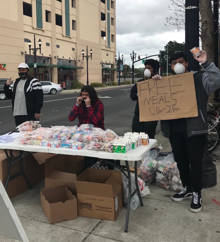 Rich City Rides Bike Club members have distributed over 1,000 meals during the stay-at-home orders. Photo by Najari Smith