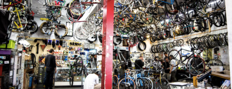 The scene at Bikerowave in Mar Vista. Photo courtesy Bikerowave