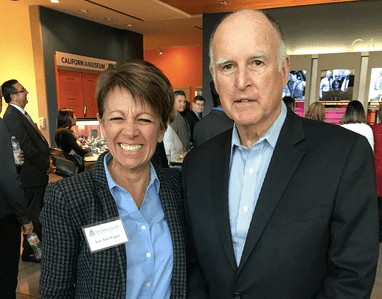 Lee Ann Eager with former Governor Jerry Brown