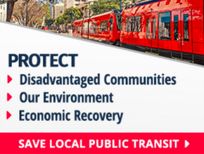 From the California Transit Association's ad campaign in support of financial aid for transit