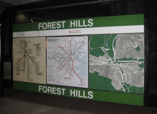 Transit map on wall