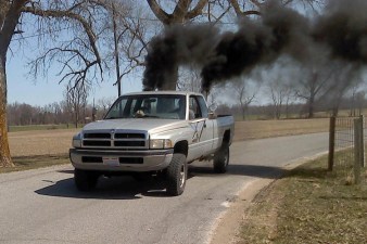 "Rolling coal" is not common in California because it's illegal, and easy to detect. Other illegal diesel modifications are harder to see. Image: How Stuff Works