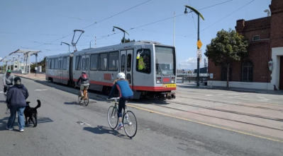 T Third during Sunday Streets with bikes and peds
