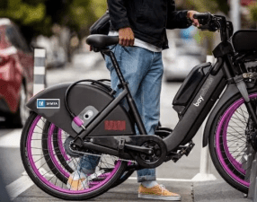 BayWheels bike with SFMTA logo