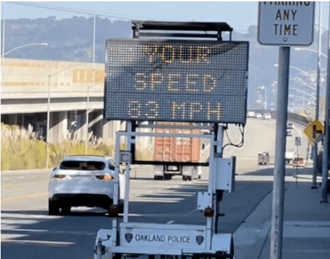 The speed limit is 35, but this is a more typical speed on this badly engineered road. Image: Paul Sousa