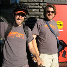 Carter (left) and Damien (right) at the first CicLAvia 10/10/10
