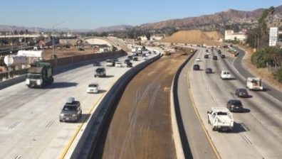 Metro and Caltrans 5 Freeway widening through Burbank. Everybody talks about how we can't keep widening freeways. And everybody keeps doing it. Photo by Joe Linton