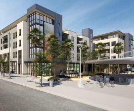 Rendering of East L.A. Community Corp all affordable development planned in Boyle Heights.