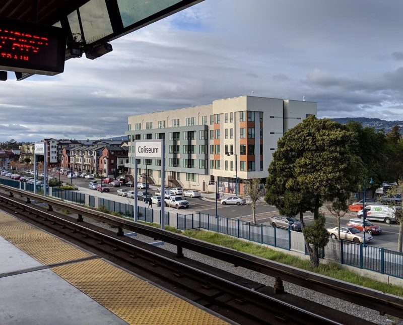 Transit Oriented Development at the Coliseum BART station in Oakland. Photo: Enterprise Community Partners