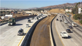 Caltrans and Los Angeles County Metro are widening Interstate 5 in Burbank, despite decades of evidence that doing so will increase emissions without reducing congestion. Photo by Joe Linton/Streetsblog LA.
